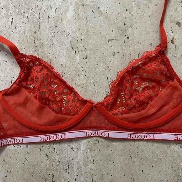Lounge Burnt Orange Lace Balcony Bra Size 30C - Picture 4 of 6